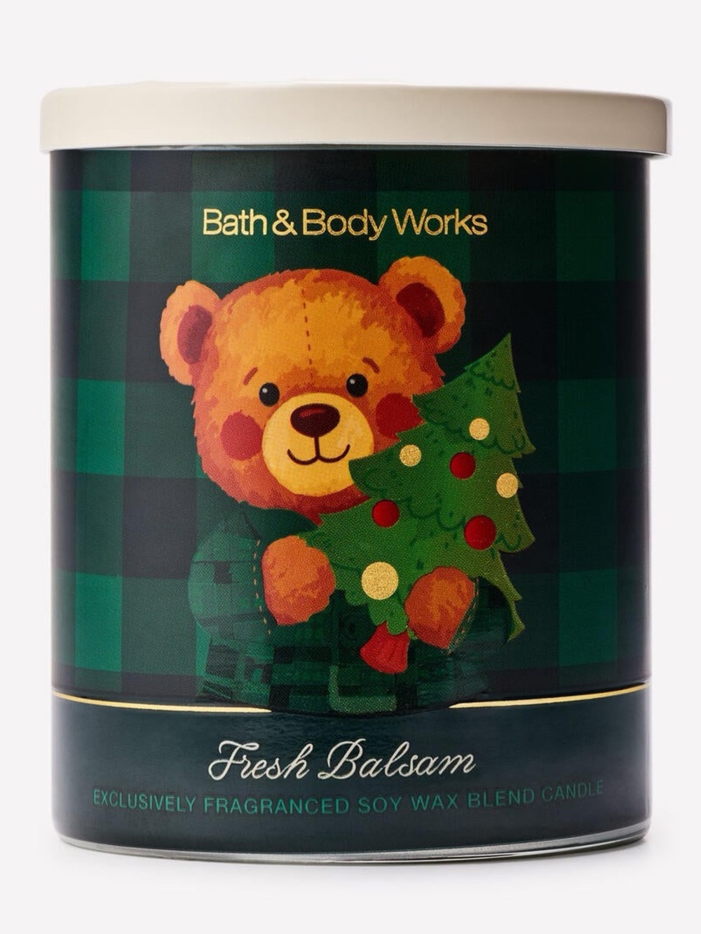 Bath & Body Works ๐ฒ Fresh Balsam Single Wick Candle - Teddy Bear Holiday Edition